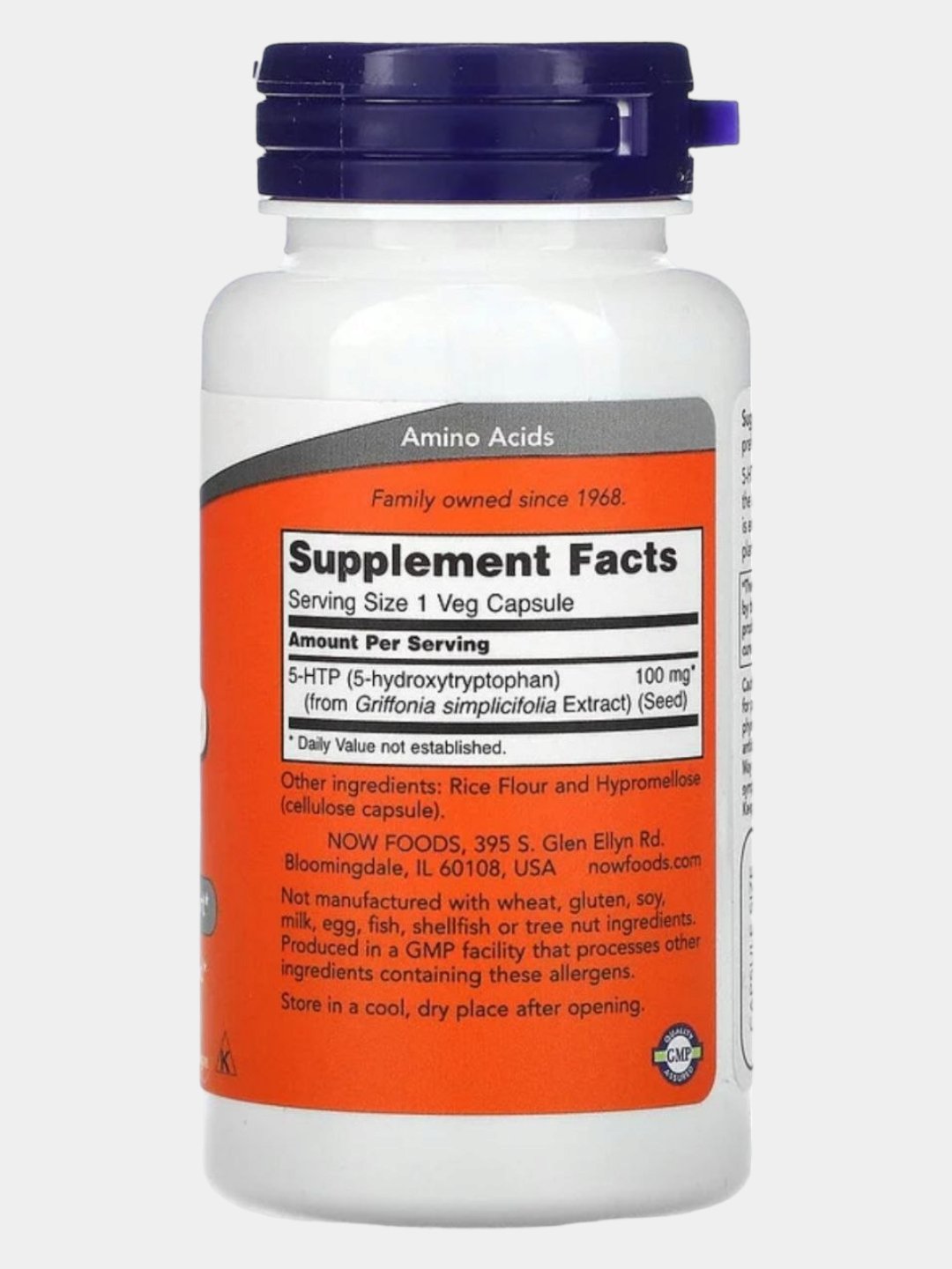 5-HTP 100mg 60 vegcaps (Now)