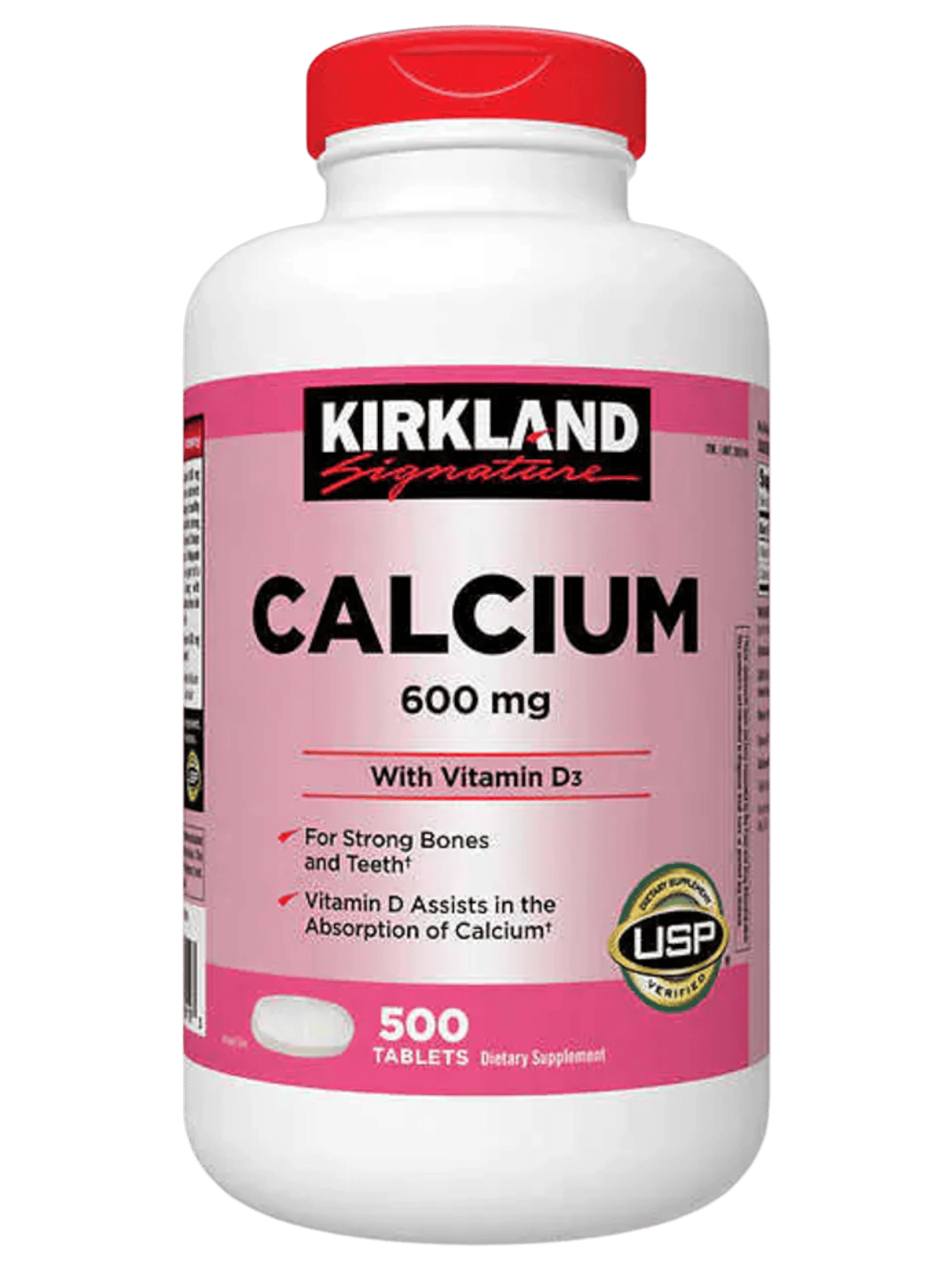 Calcium 600mg with vitamin D3 500 tab (Kirkland) - упк