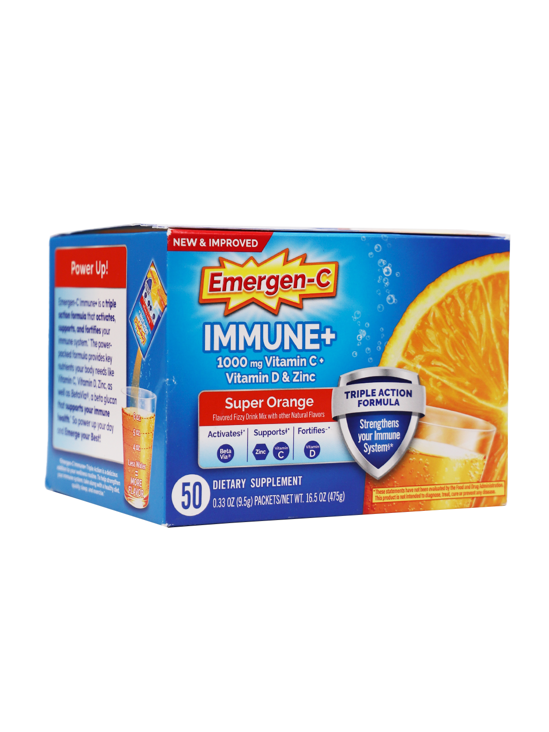 Immune Plus 1000mg Vitamin C + D + Zinc (Emergen-C)