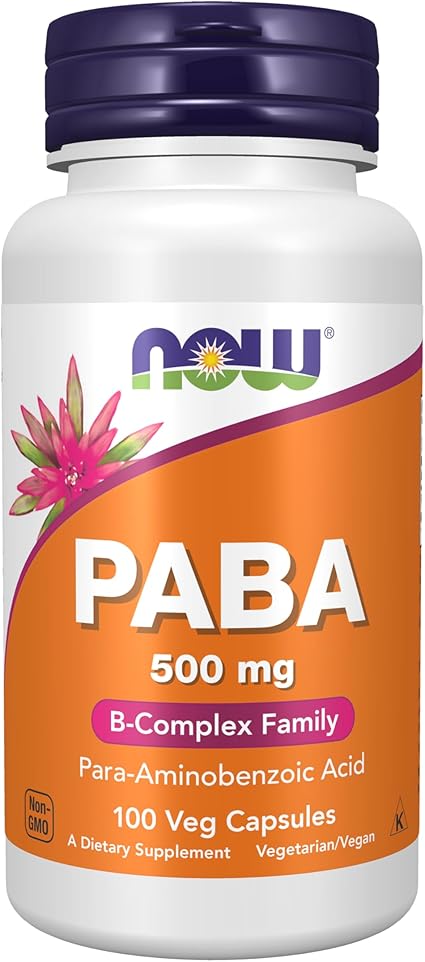 PABA 500mg 100 vegcaps (Now)